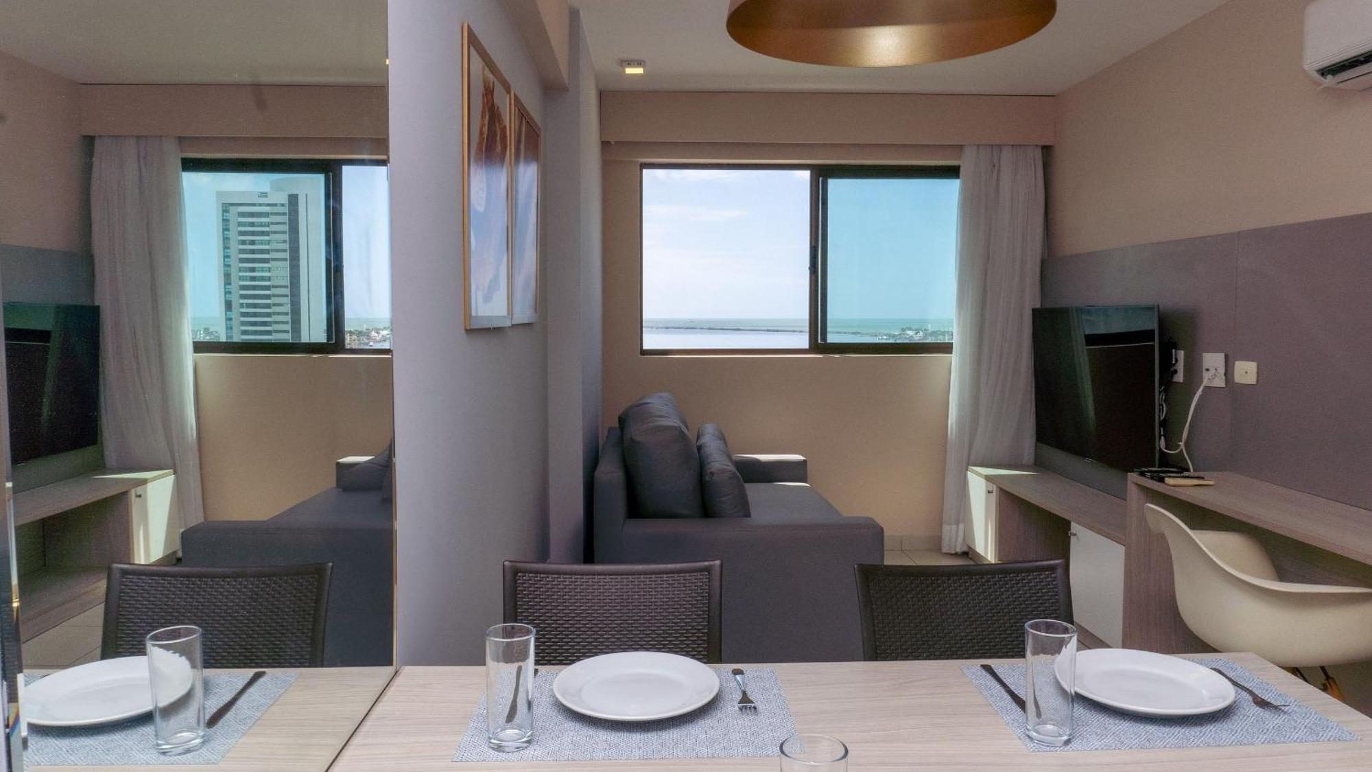 Flat Ao Lado Do Rio Mar No Edf Beach Class Excelsior Por Yolo Recife Exterior photo